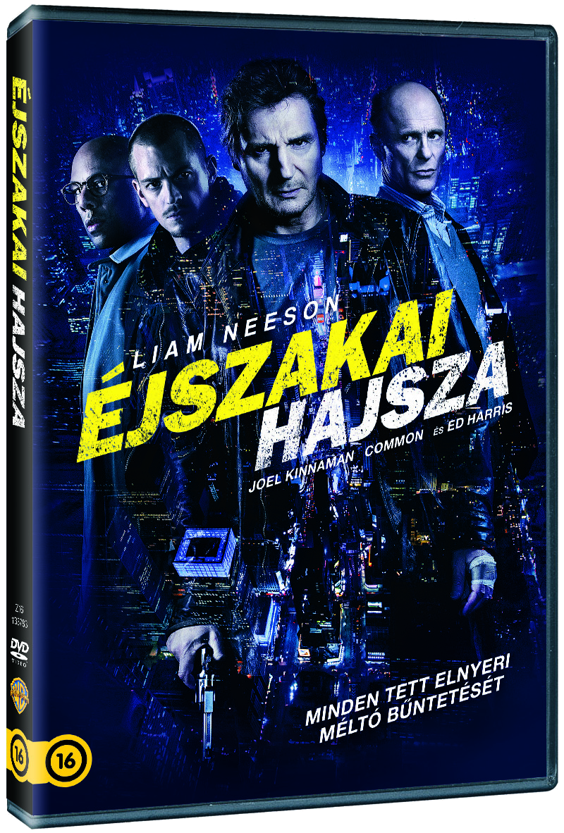 DVD borító: Öltönyös férfiak, 'Ejszakai Hajsza' cím, városi háttér, éjszakai jelenet.