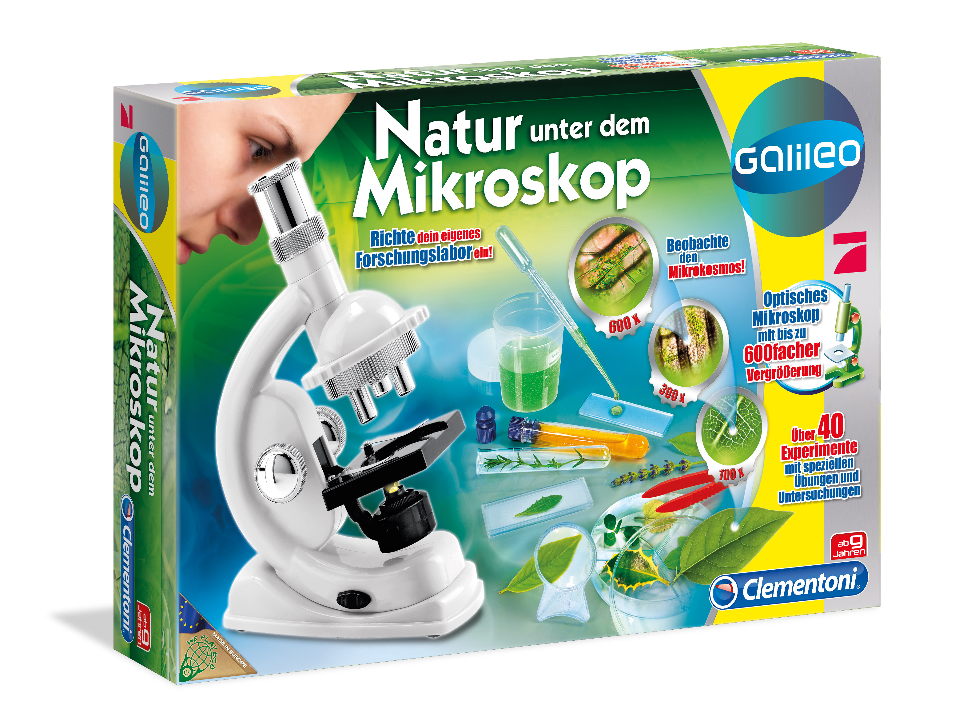 CLEMENTONI 69804 Galileo - Natur unter dem Mikroskop, Mehrfarbig