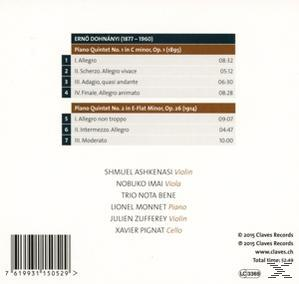 Trio Nota Bene - Klavierquintette Nrn.1 und 2  - (CD)