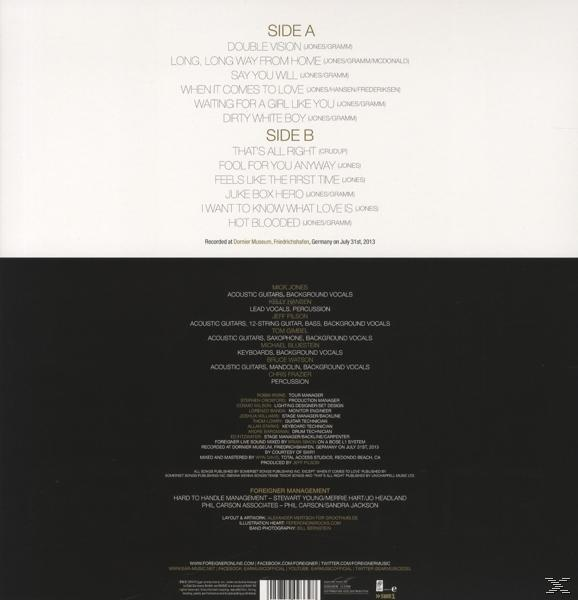 Album-Trackliste mit Besetzungs- und Produktionsdetails auf schwarzem und weißem Hintergrund.