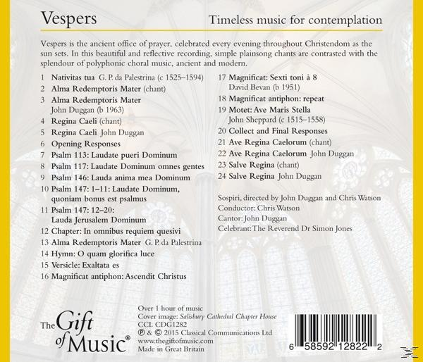 Benjamin Nicolas, Sospiri - Vespers  - (CD)