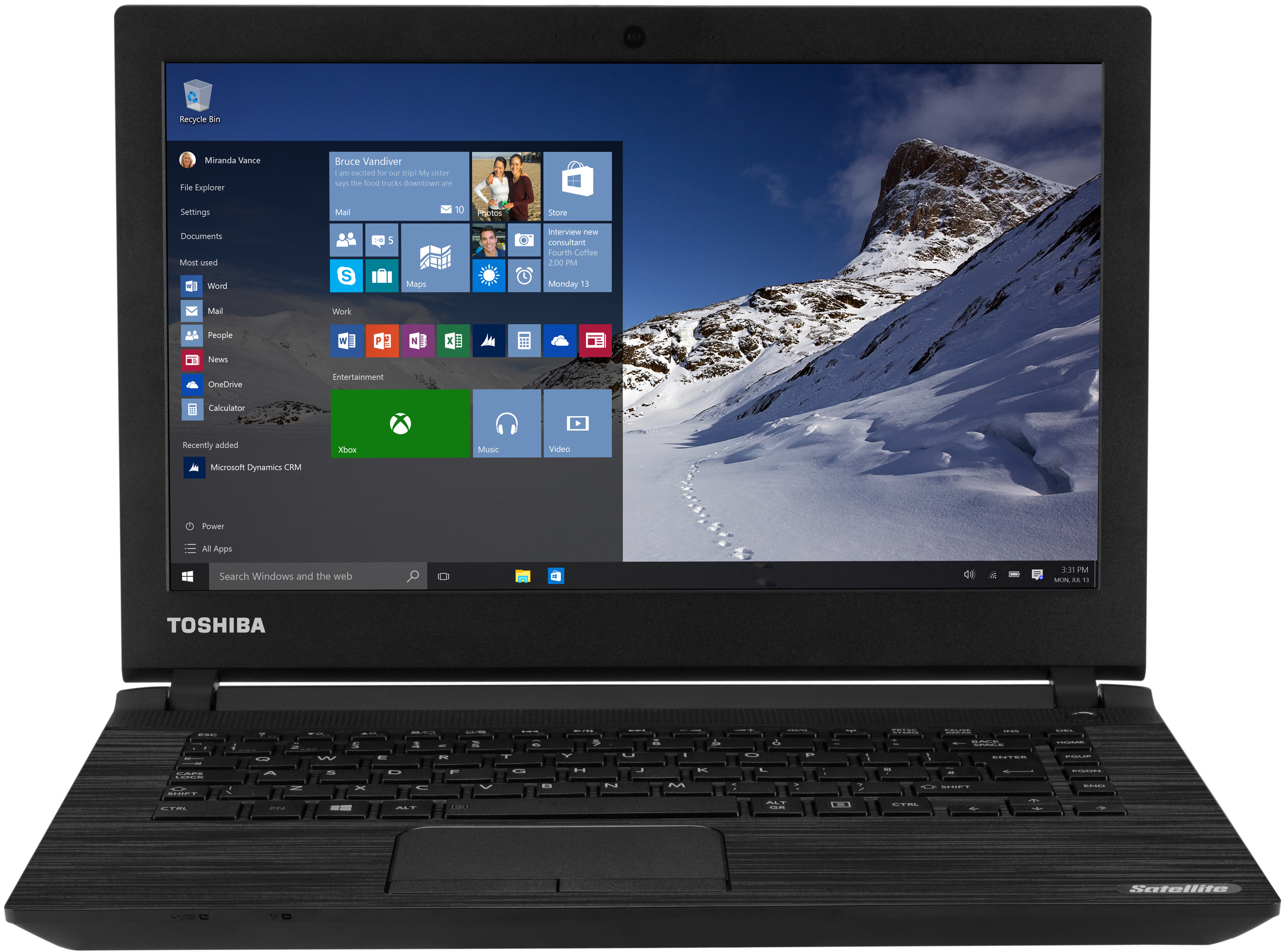 TOSHIBA Laptop Satellite C40-C-10K Intel Celeron N3050 (PSCRLE-002002BT)