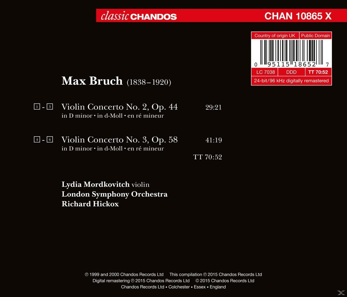 Lydia Mordkovitch, Hickox/LSO - Violinkonzerte 2 & 3  - (CD)