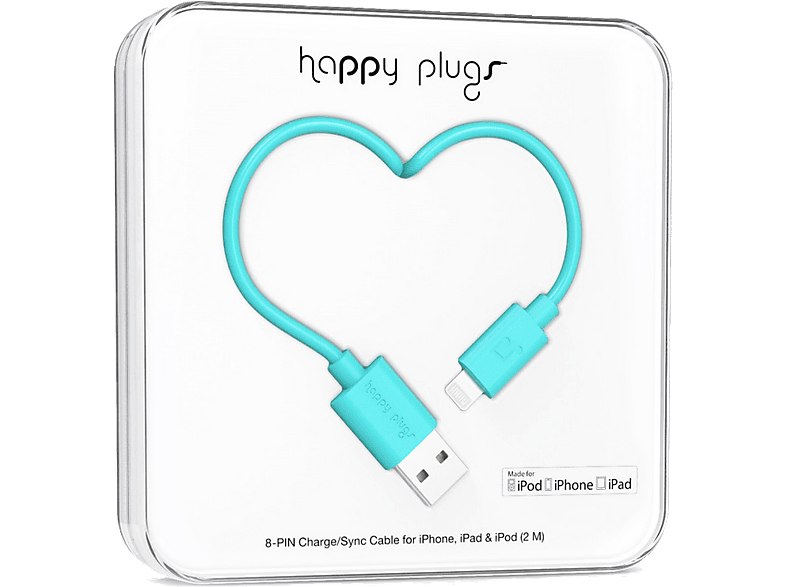 HAPPY PLUGS Lightning-kabel Turquoise (153240)