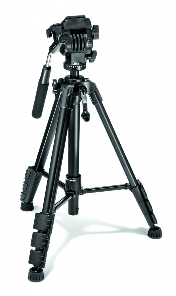 PRIMAPHOTO PHKV001 Dreibein Stativ, Schwarz, Höhe offen bis 1520 mm