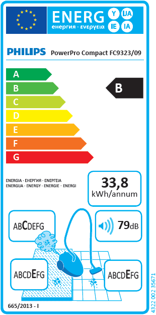 PHILIPS FC9323/09 PowerPro Compact porzsák nélküli porszívó