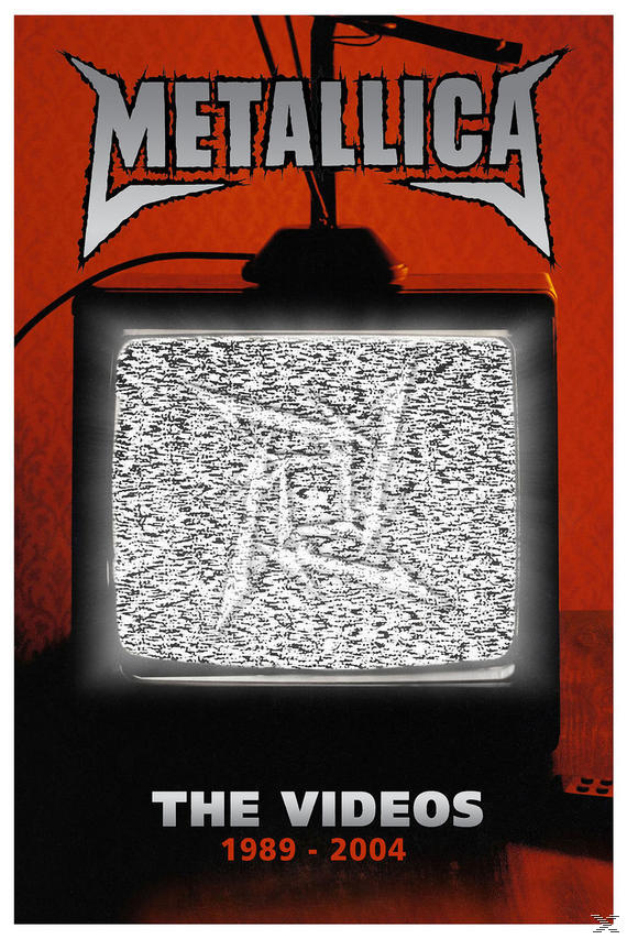 Metallica logó egy tévén, statikus képpel, a "The Videos" szöveggel.
