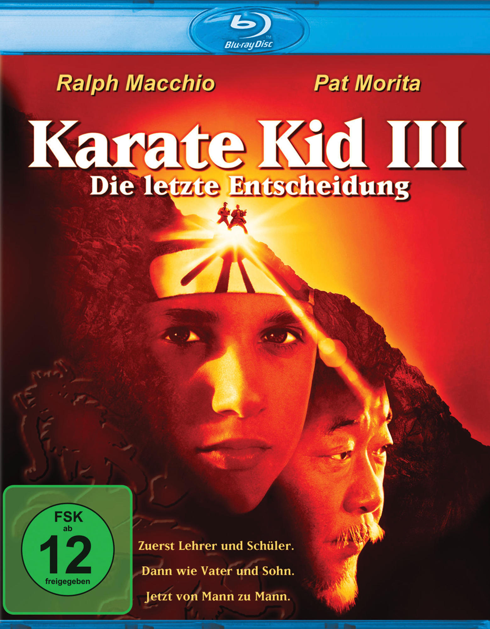 DVD-Cover für 'Karate Kid III' auf Deutsch. Mit Ralph Macchio und Pat Morita.