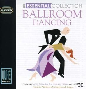 Ballroom Dancing CD-Cover mit einem tanzenden Paar. Text enthält 'The Essential Collection'.