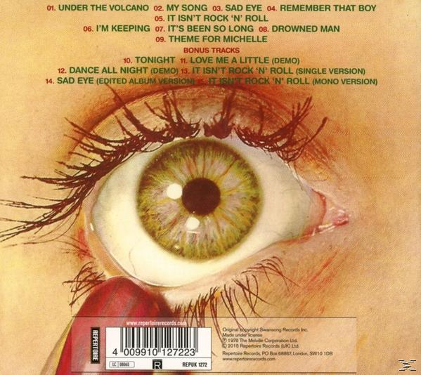 CD-Cover mit Auge, Bonustracks und Text: It isn't rock and roll.