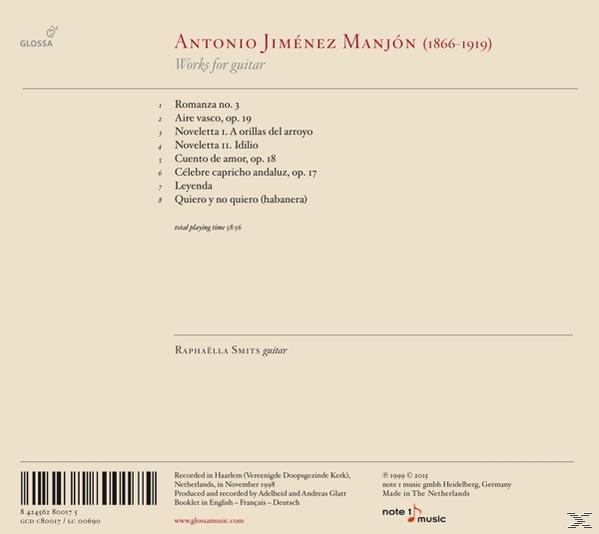 Albumrückseite mit Trackliste und Text. Weißer Hintergrund.