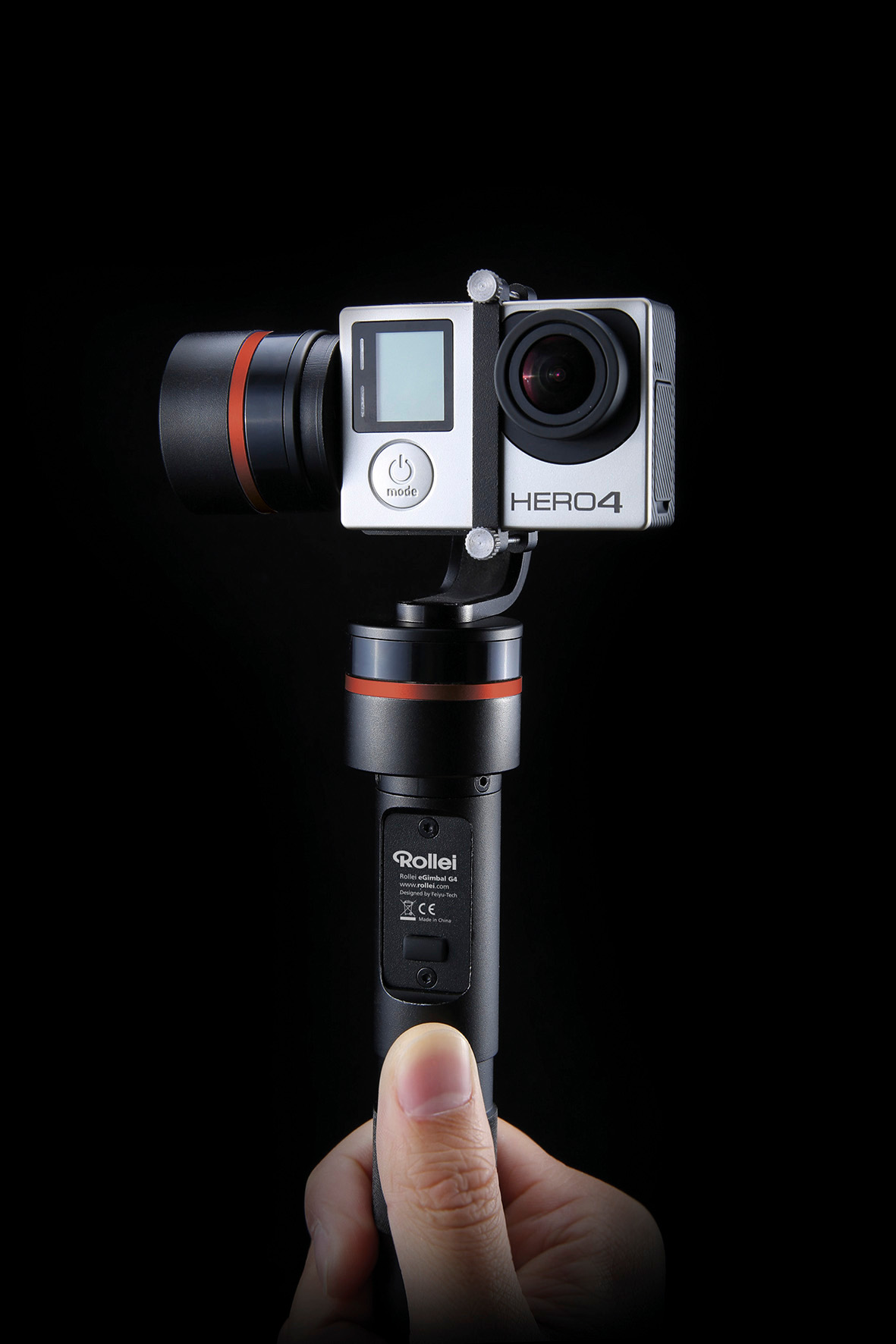 ROLLEI Elektronischer Stabilisator eGimbal G4, elektronischer Stabilisator, Schwarz