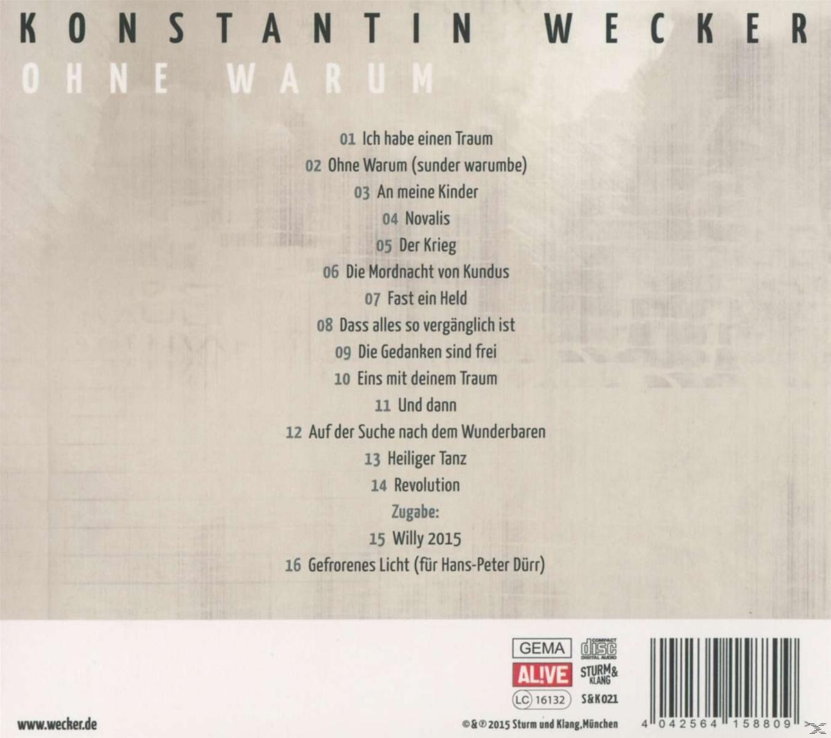 Albumcover mit Trackliste und dem Text 'Konstantin Wecker'.
