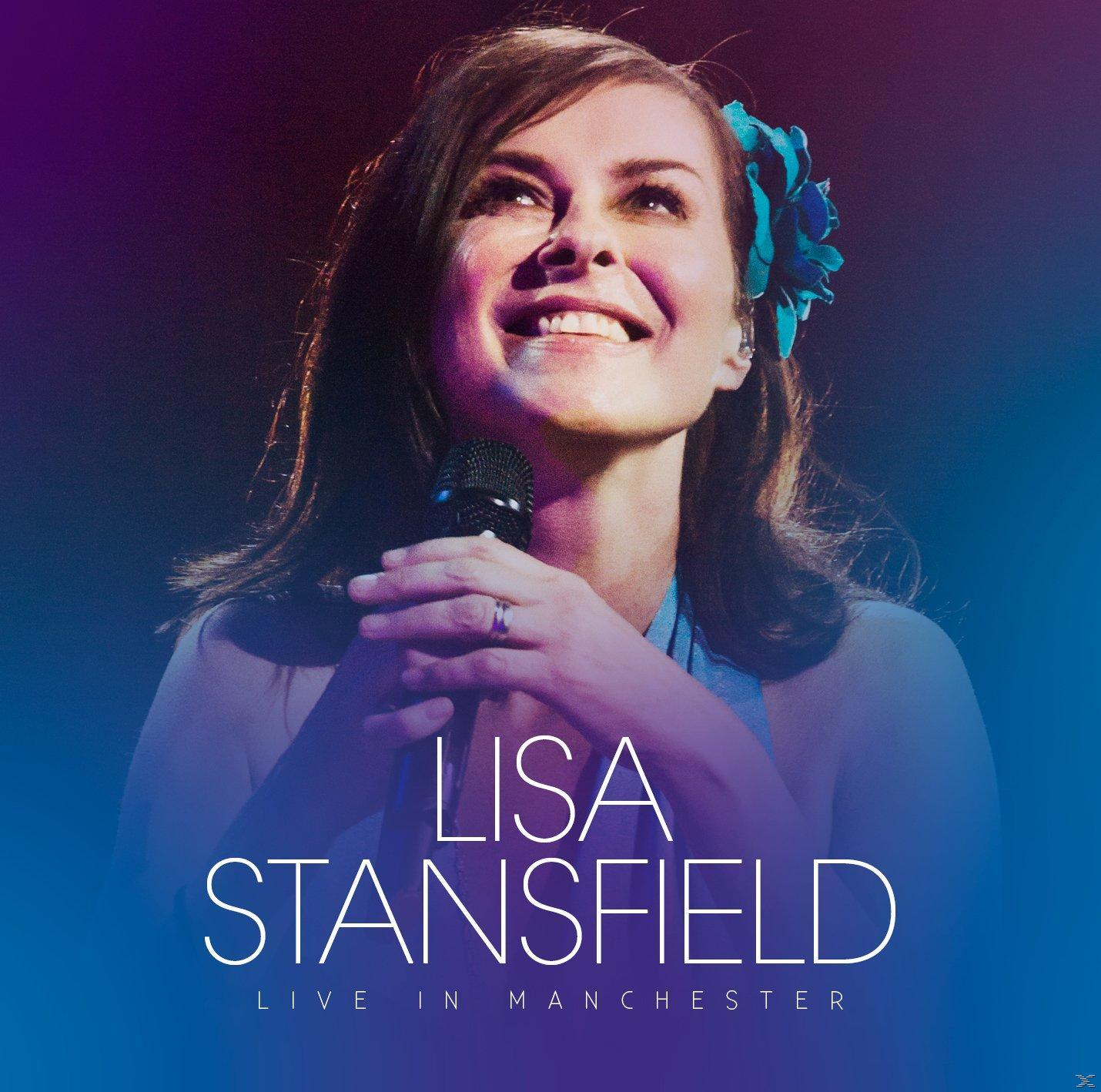 Lisa Stansfield Albumcover. Frau singt mit Mikrofon, Bühnenbeleuchtung.
