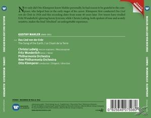 Grüne CD-Rückseite mit Text über Gustav Mahlers „Das Lied von der Erde“.