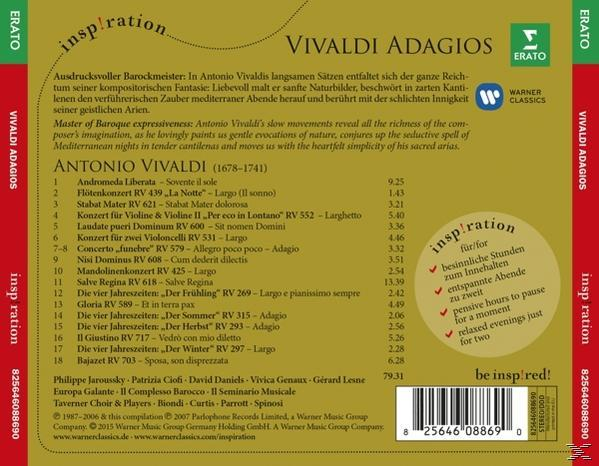 CD-Cover mit Text in mehreren Sprachen, Noten und Barcode. Der Hintergrund ist goldfarben.