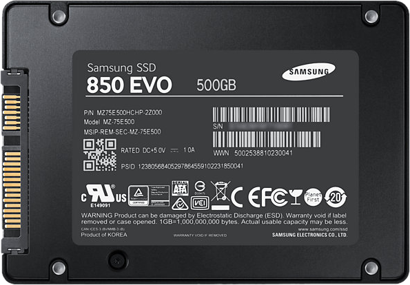 SAMSUNG 500GB SSD Series 850 Evo (MZ-75E500B)