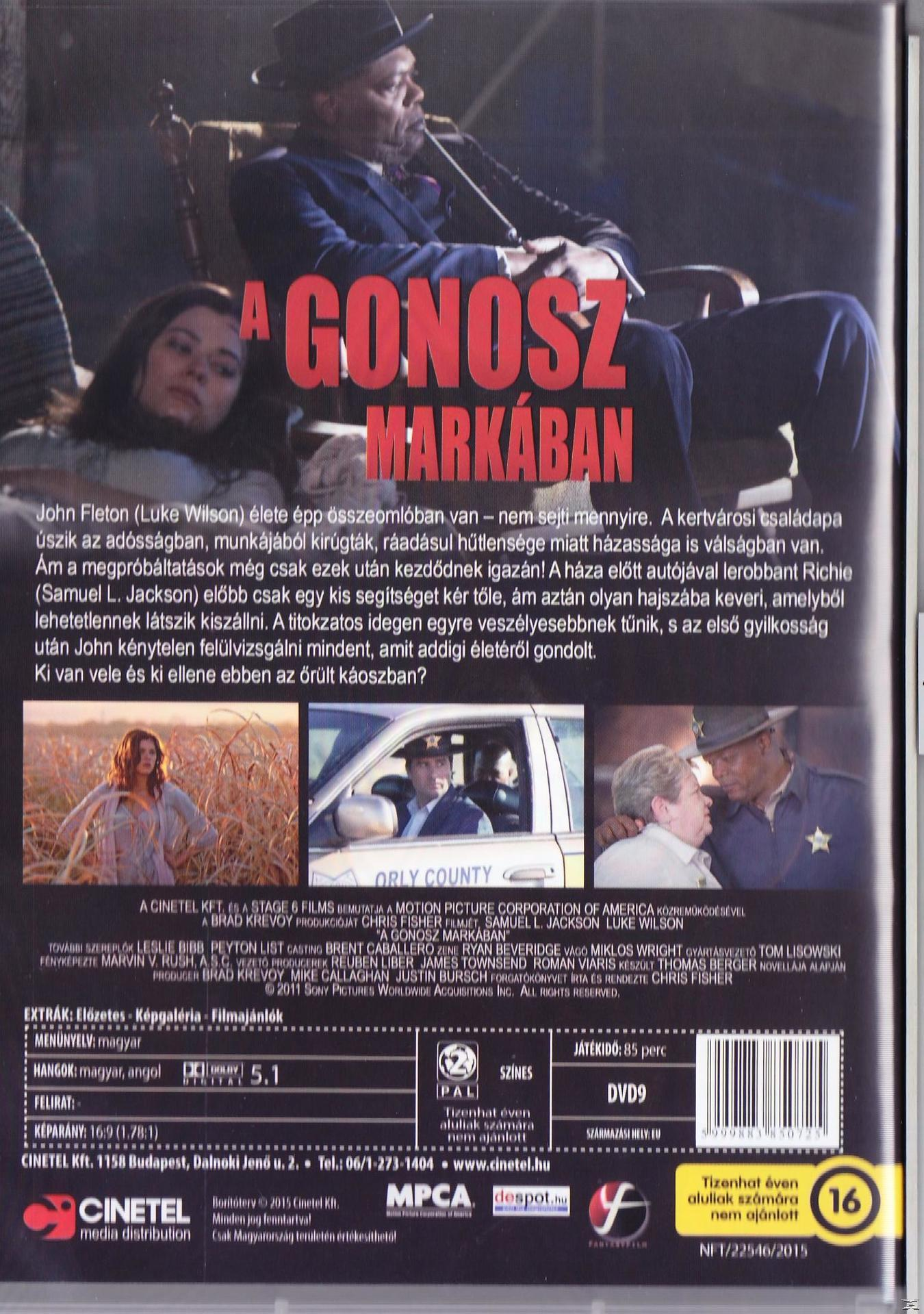 Egy film DVD hátlapja Samuel L. Jacksonnal. A színészek képei, szöveg magyarul.