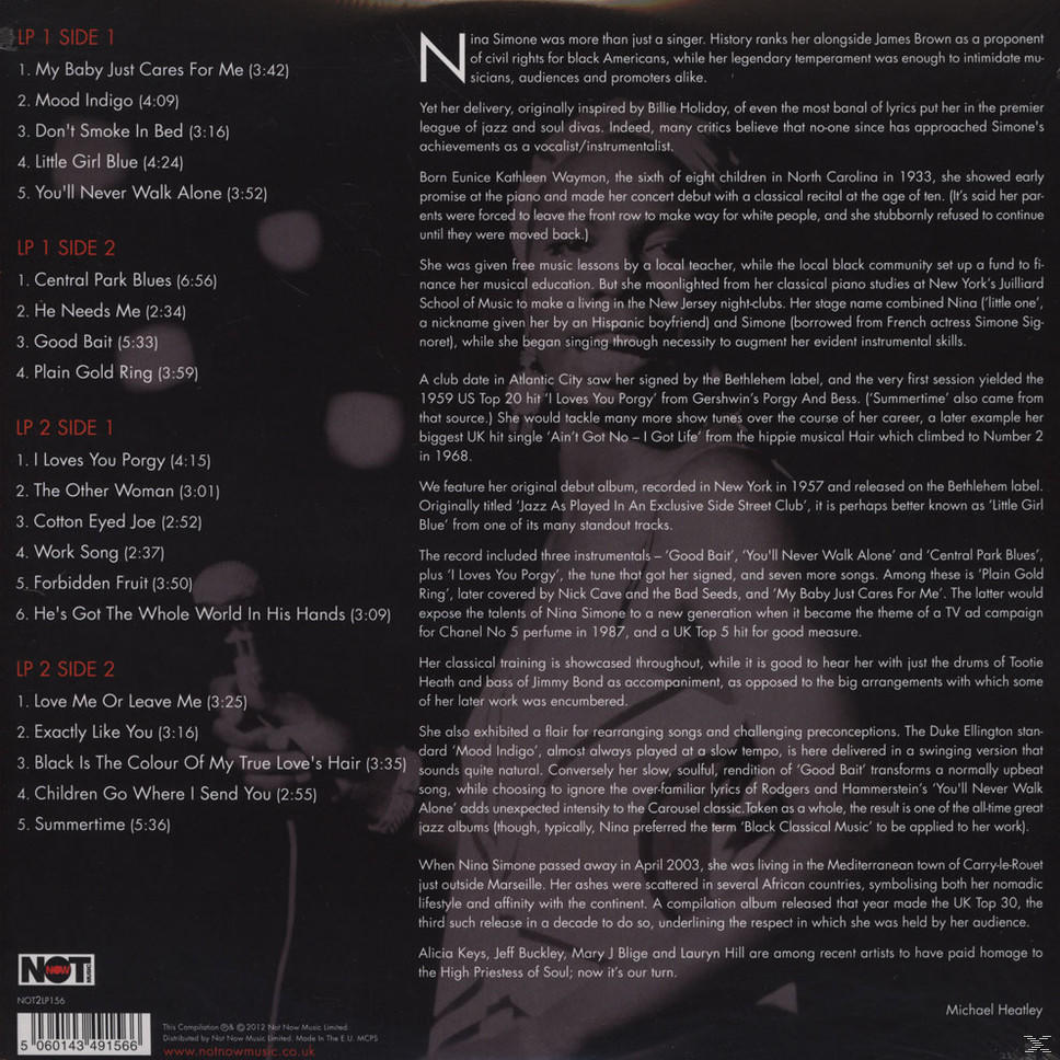 Nina Simone - MY BABY - (180G/GATEFOLD) (Vinyl) JUST ME FOR CARES