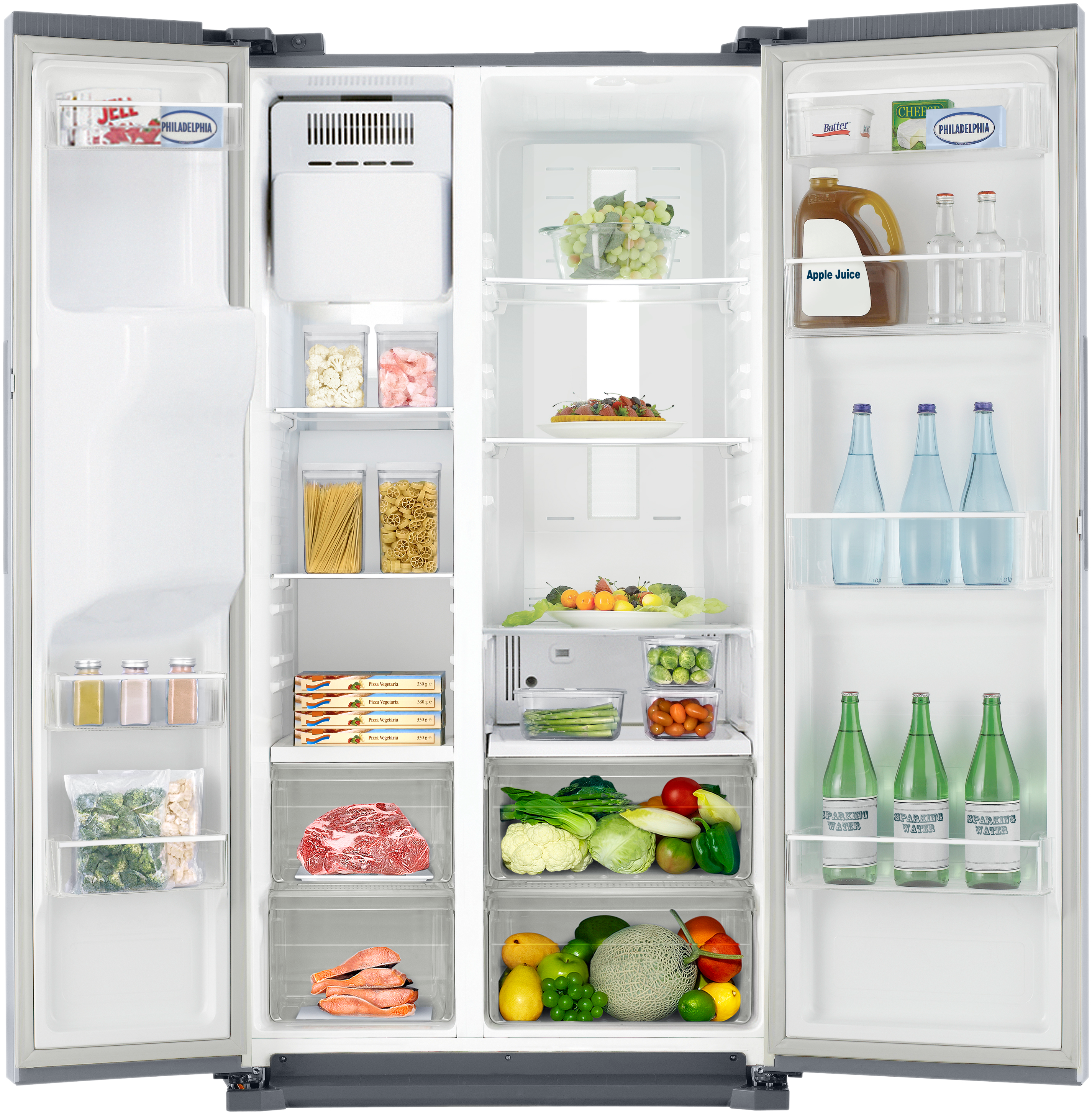 SAMSUNG Kühl- Gefrierkombination RS 7547 BHCSP/EF (1790 mm hoch, No Frost (verminderte Eisbildung), Edelstahl)
