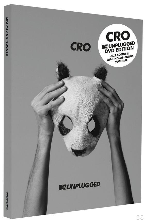 Albumcover von CRO MTV Unplugged DVD. Ein Mann mit Pandamaske hält sie hoch.