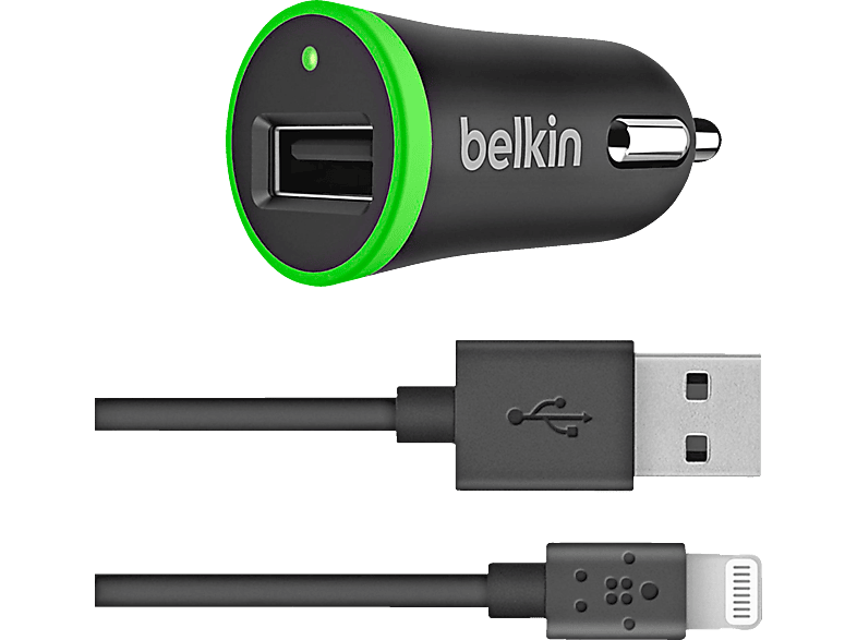 BELKIN Autoadapter 2.4 A + Lightning-kabel (F8J121BT04-BLK)