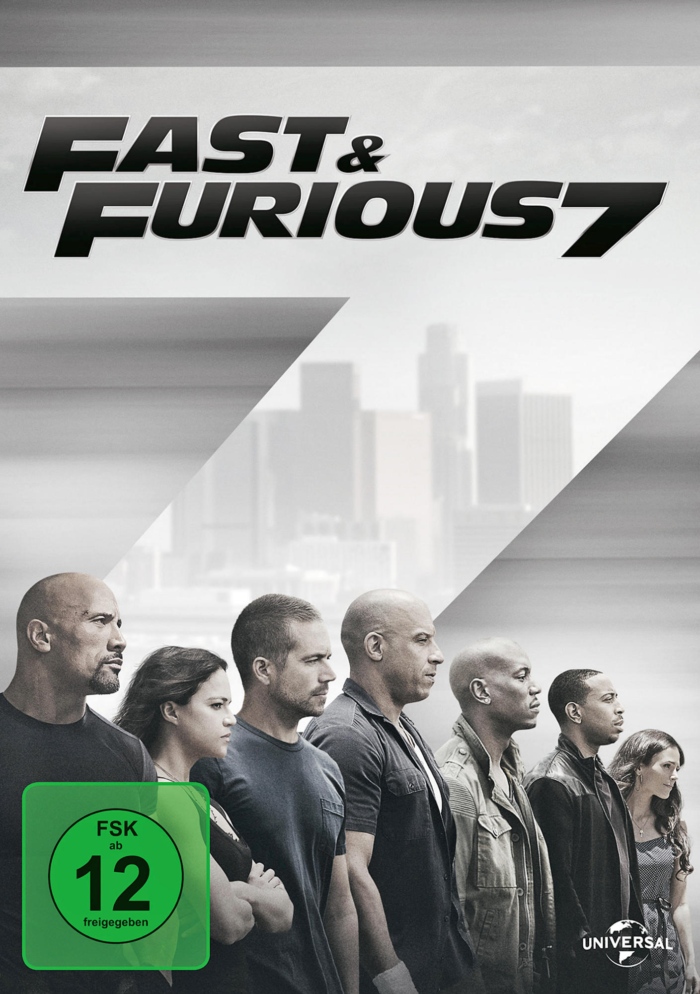 Filmcover von Fast & Furious 7, mit Schauspielern und dem Filmtitel.