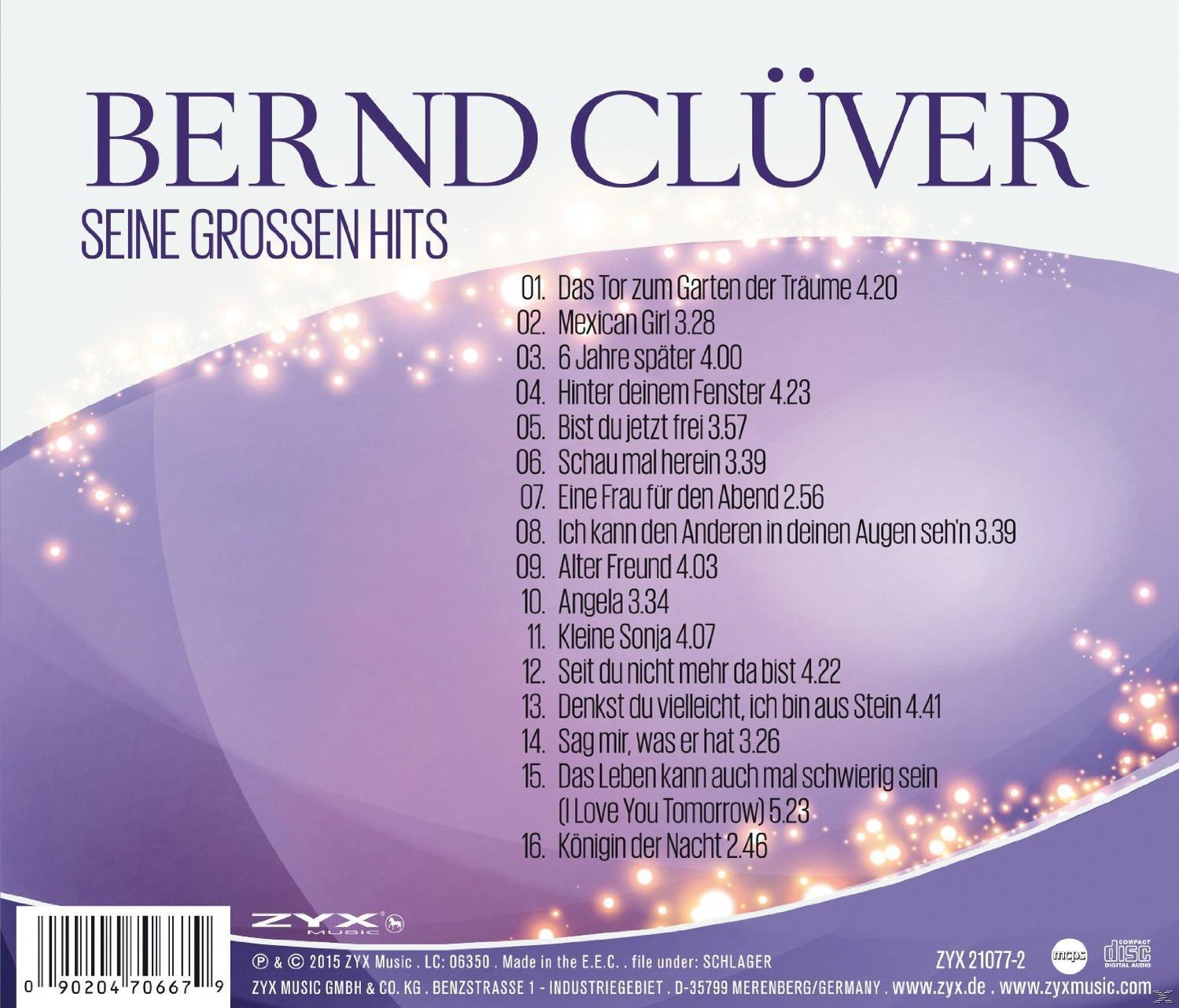 CD-Cover mit den Hits von Bernd Clüver. Titelliste auf der Rückseite.