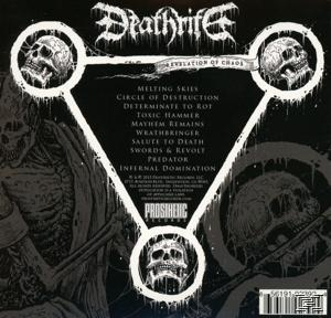 Albumcover mit Totenkopfbildern, einem Dreieck-Design und Songtiteln. Text auf Englisch.