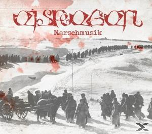 Albumcover mit rotem Text und einer Winterszene mit Soldaten.