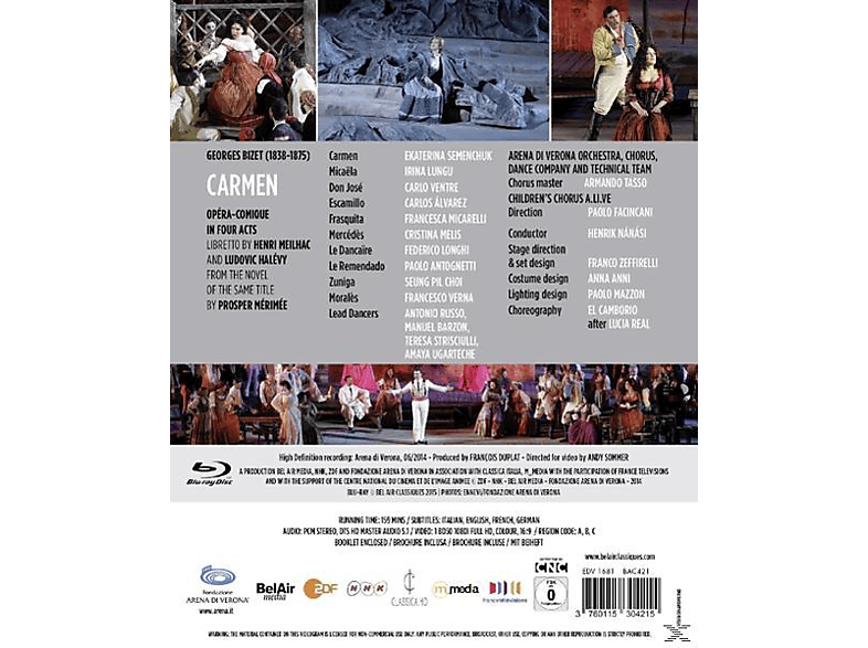 Thumbnail - Orchestra E Coro Dell Arena Di Vero - Carmen (Blu-ray)
