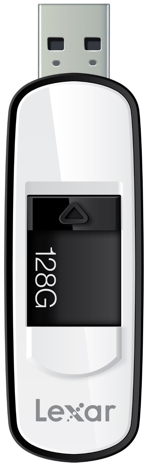 LEXAR JumpDrive S75 USB-Stick, 128 GB, Schwarz/Weiß