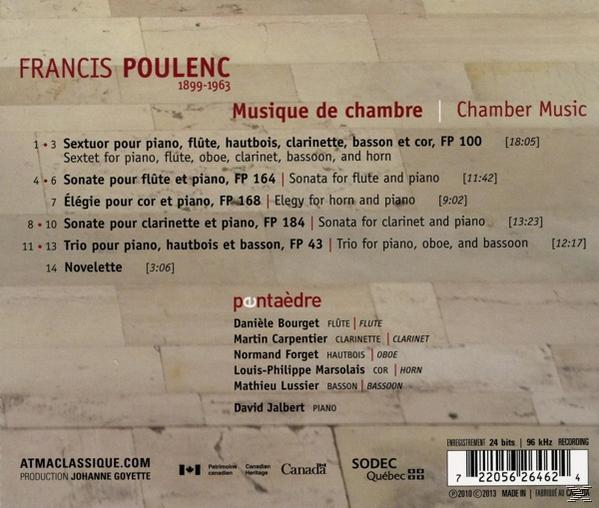 David Jalbert - Poulenc Kammermusik  - (CD)