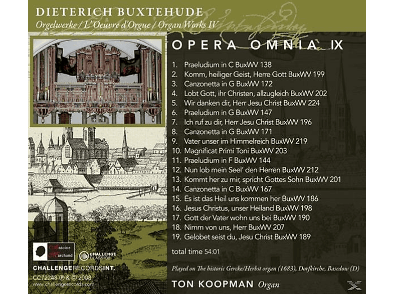 Thumbnail - Ton Koopman - Opera Omnia IX-Organ Works IV (CD)