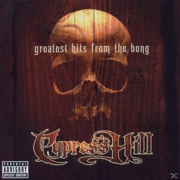 Cypress Hill album borítója koponyával és szöveggel fa háttéren. Szülői felügyelet matricája.