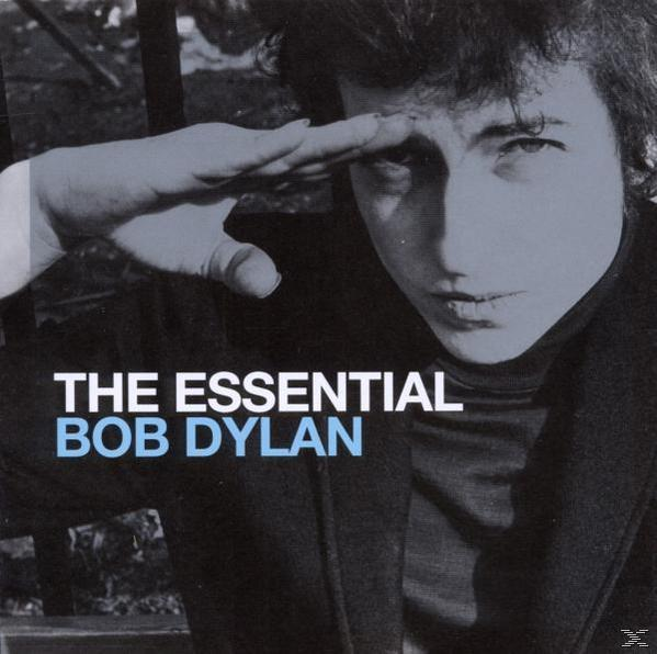 Bob Dylan album borítója a kezével a homlokán. A szöveg: 'The Essential Bob Dylan'.