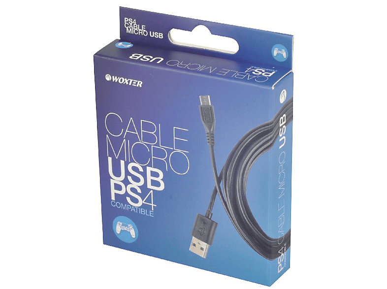 Cable USB  Woxter - Cable de Carga Micro USB/ USB, PS4