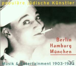 Albumcover mit einer Person, die eine Zigarette raucht. Text: populäre jüdische Künstler. Text: Berlin, Hamburg, München.