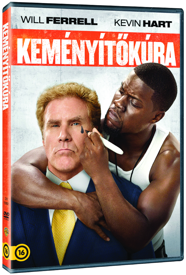 DVD borító Will Ferrell-lel és Kevin Harttal, a címe 'Get Hard' magyarul.