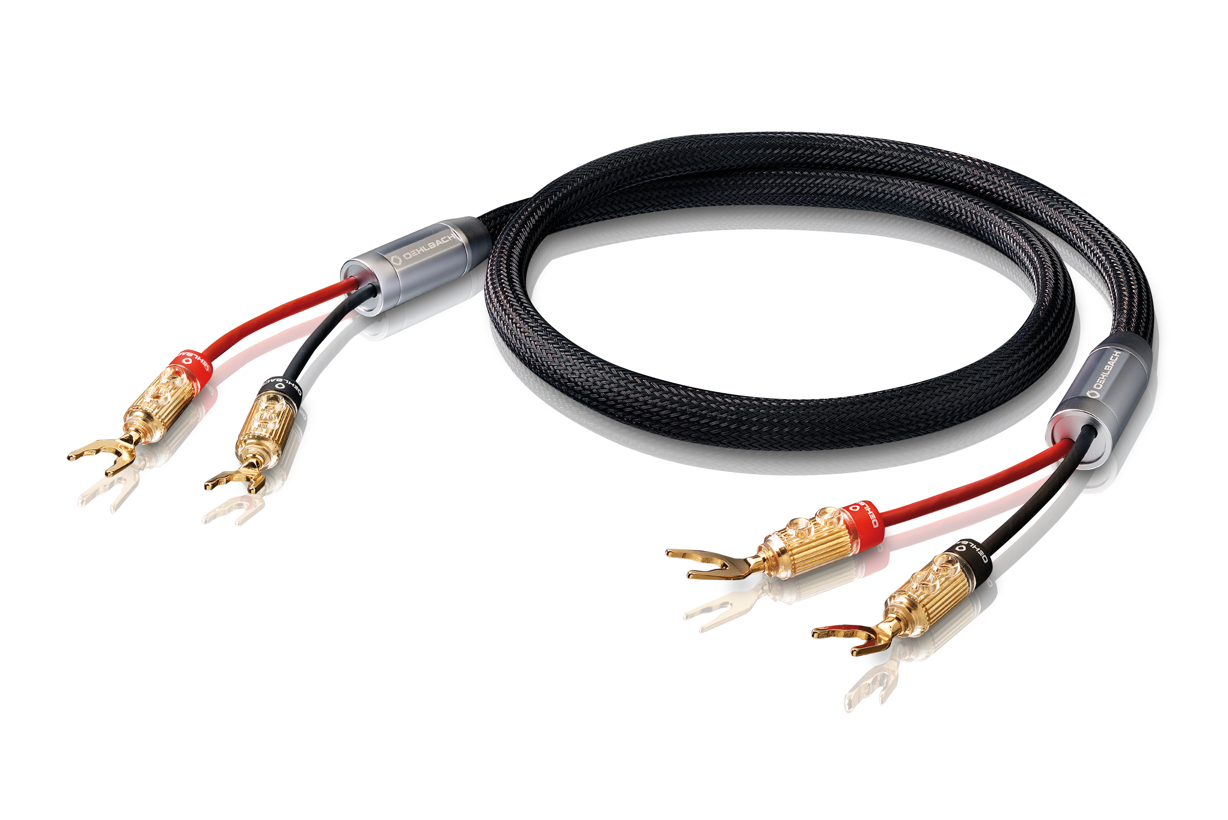 Kabelschuhkabel, FusionTwo m 2x XXL® Kabelschuh-Verbinder KabSet Schwarz High-End-Lautsprecherkabel, mit 2 OEHLBACH