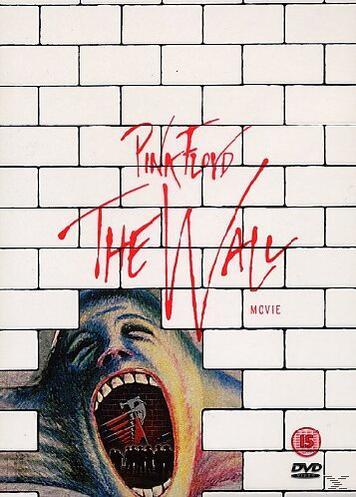 Albumcover von Pink Floyds Film The Wall. Der Titel ist rot über einer Backsteinmauer mit einem schreienden Gesicht.