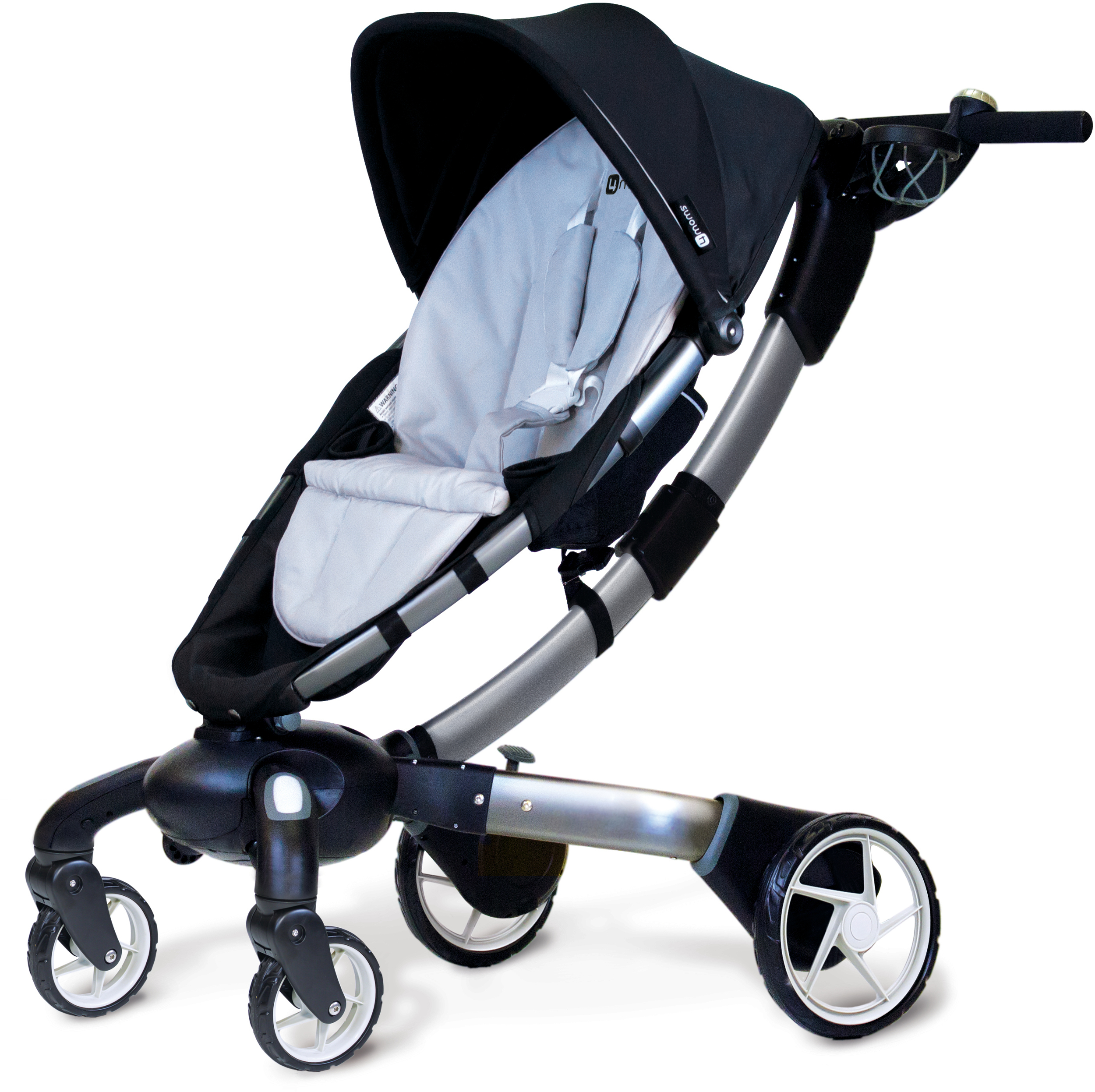 4MOMS 15683 Origami Kinderwaagen Schwarz/Silber