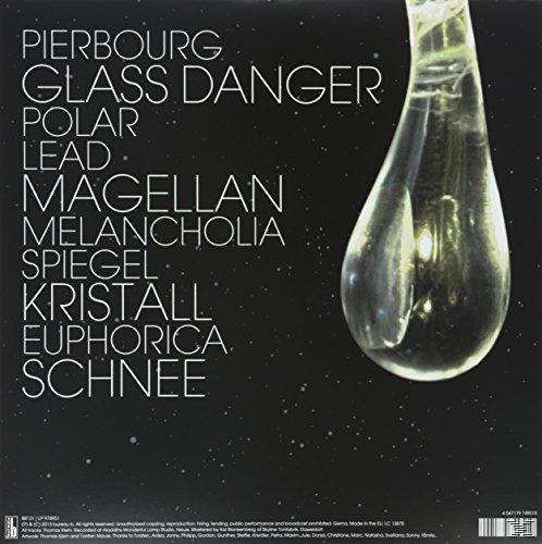 Rückseite eines Albums mit einer Glühbirne und verschiedenen Titeln.