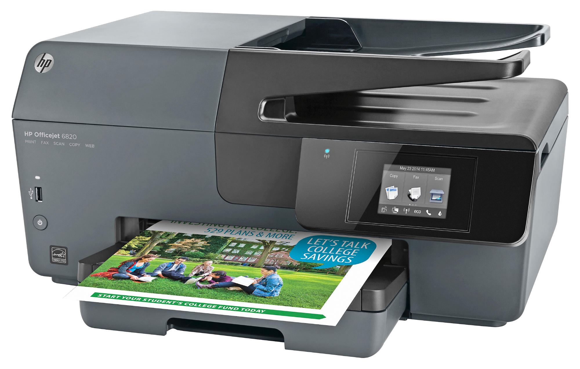 Impresora Multifunción - HP OfficeJet 6820 con WiFi, Doble cara automática, Scanner y Fax