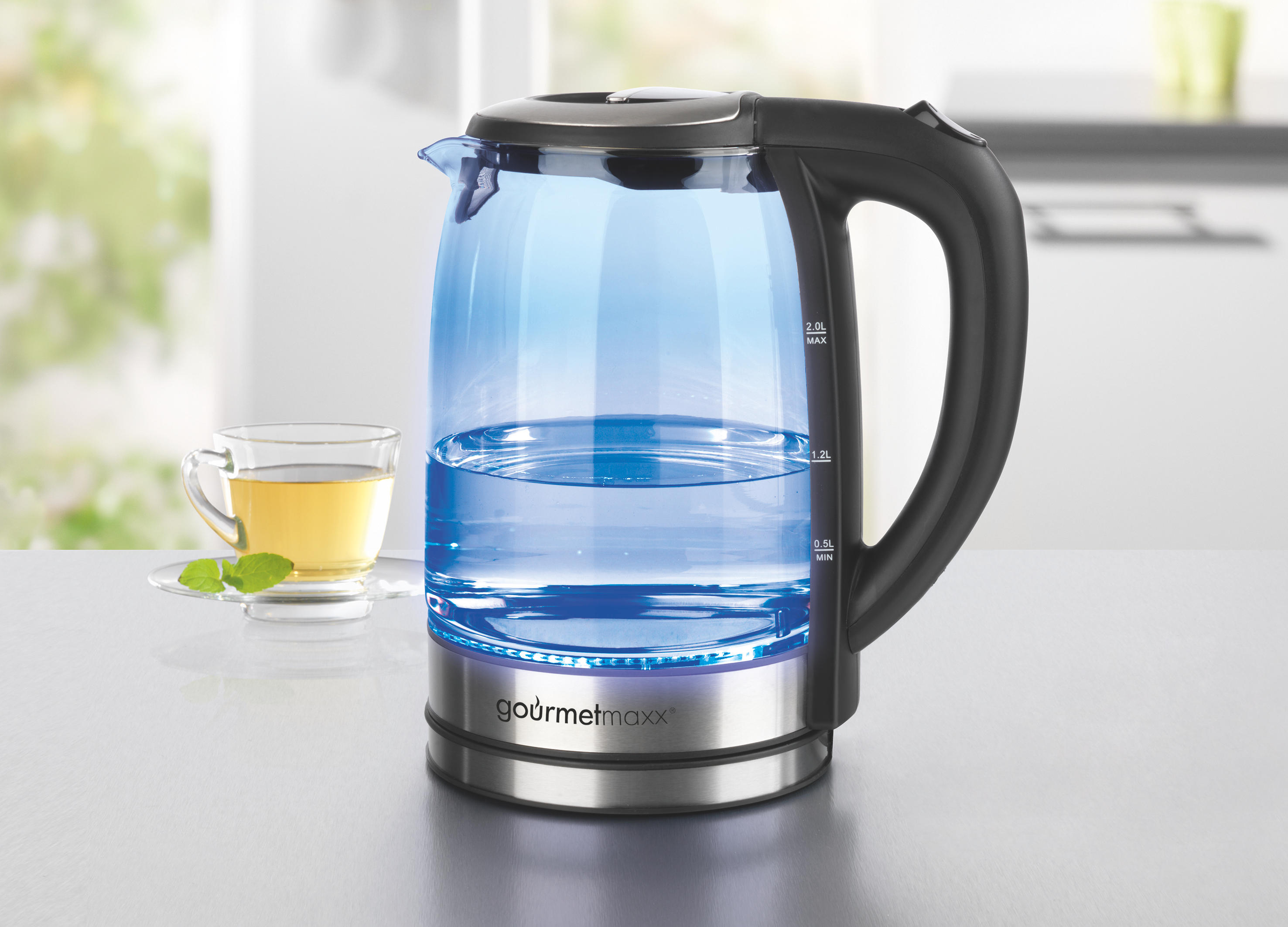 GOURMETMAXX 8107 Wasserkocher, Schwarz