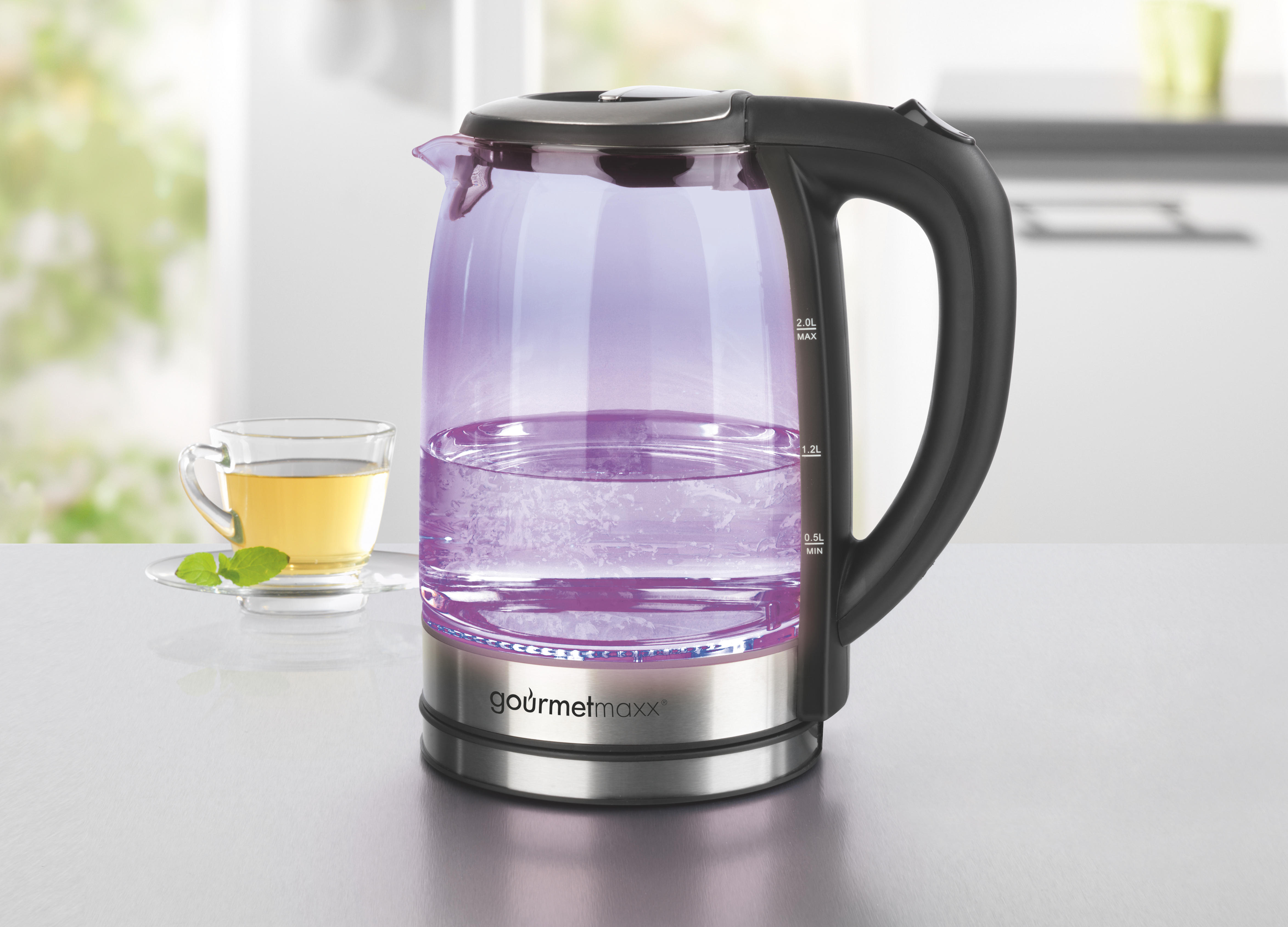 GOURMETMAXX 8107 Wasserkocher, Schwarz