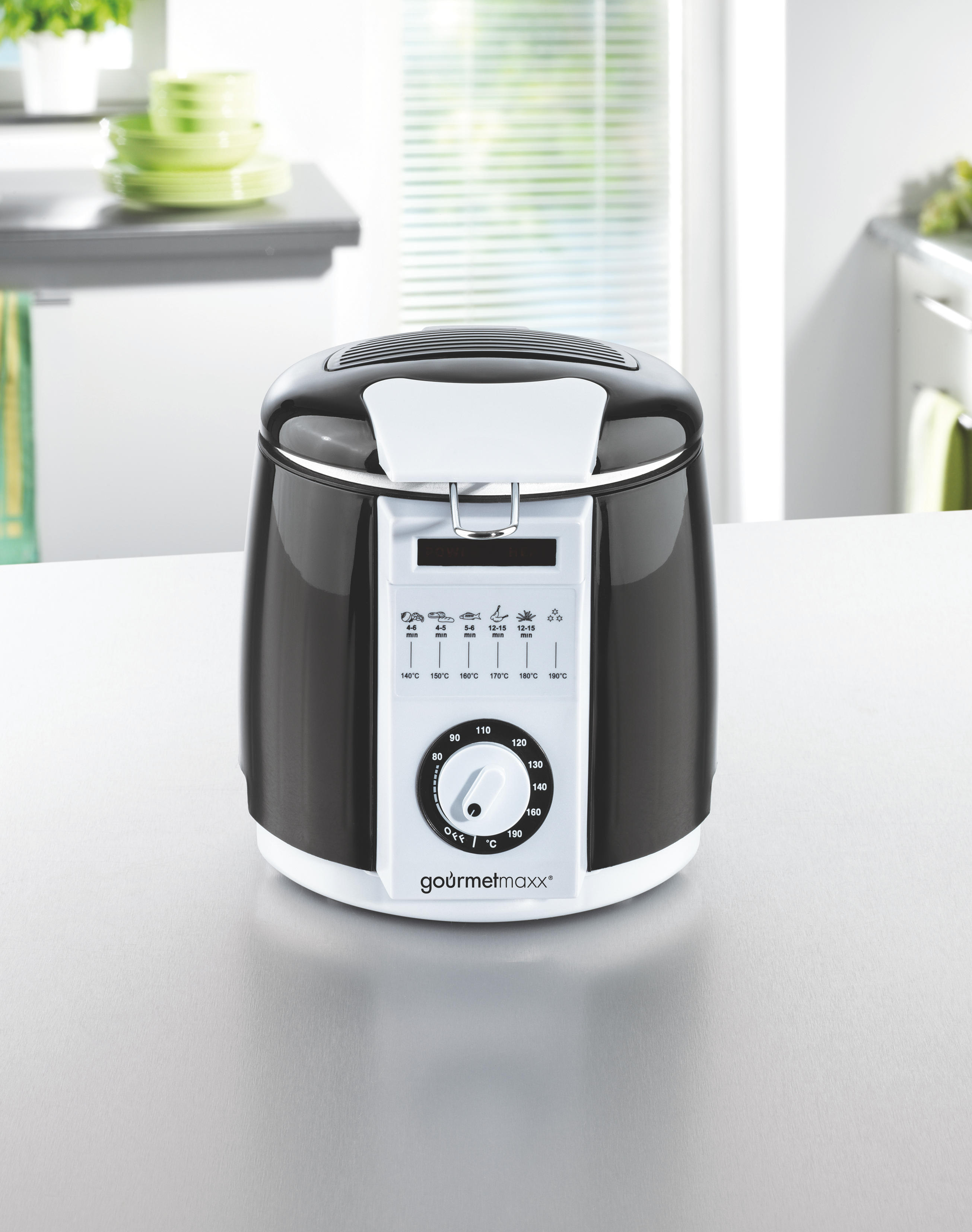 GOURMETMAXX 8345 Fritteuse 840 Watt Weiß/Schwarz