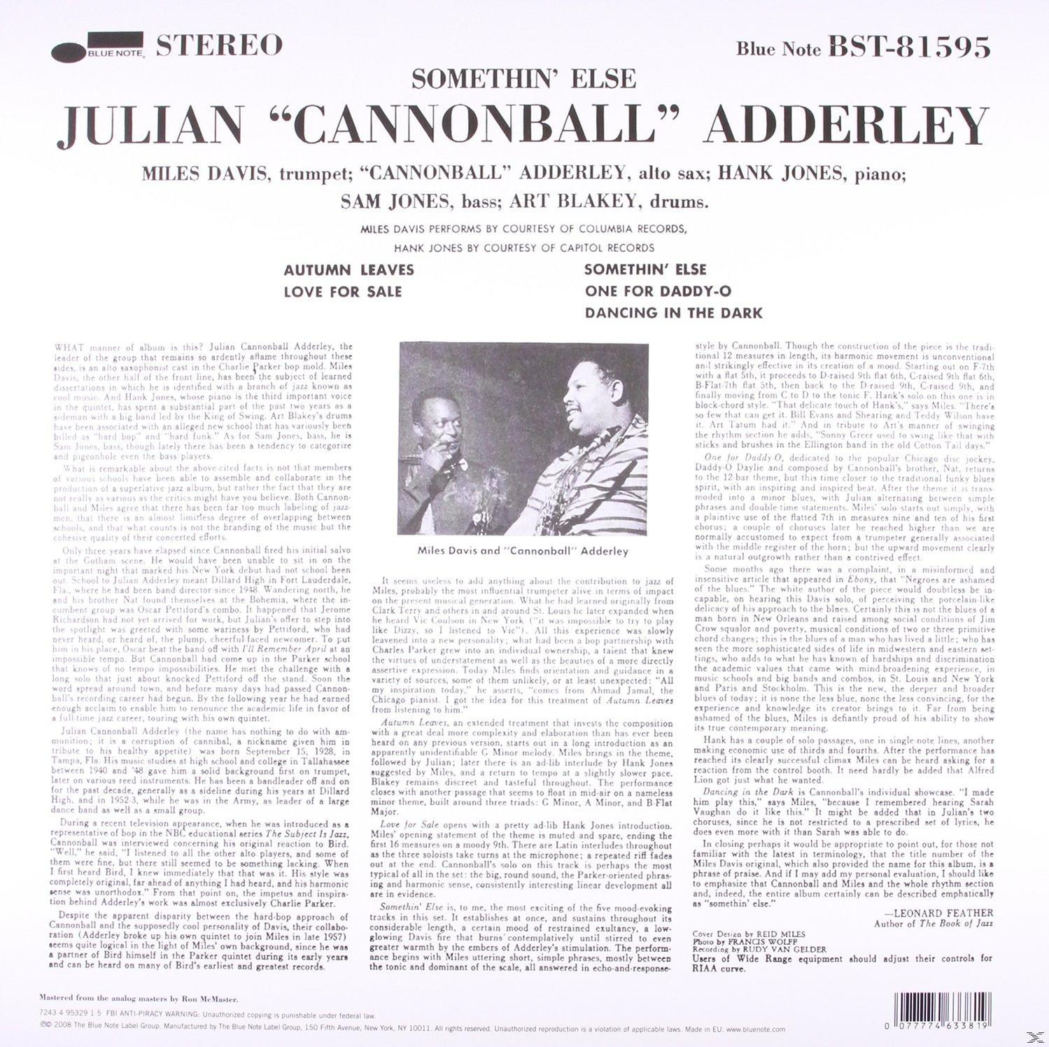 Album borító Miles Davisszel és Cannonball Adderley-vel. A szöveg tartalmazza az album címét és a számlistát.