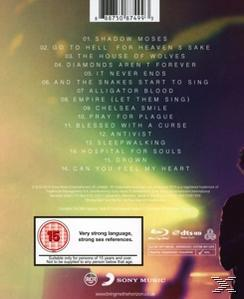 Album-Rückseite mit Titelliste, Warnung und Logo.