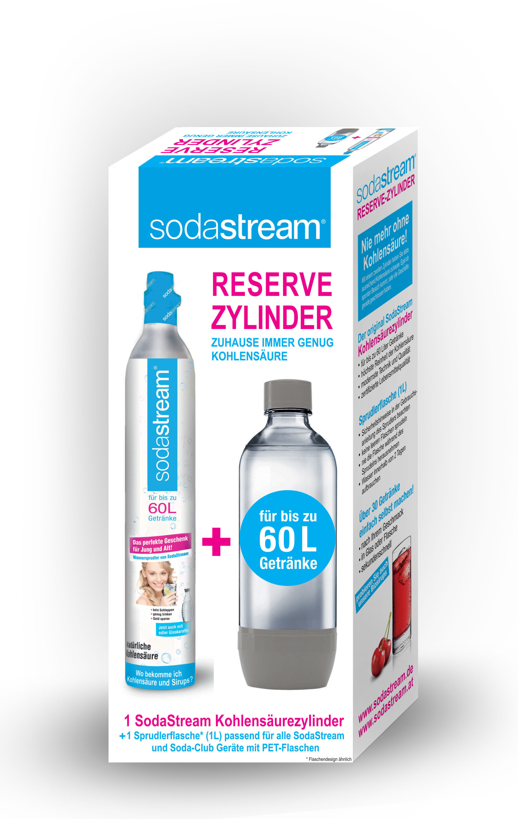 60L Reservepack 1053000490 (Kohlensäure-Zylinder SODASTREAM PET-Flasche) +